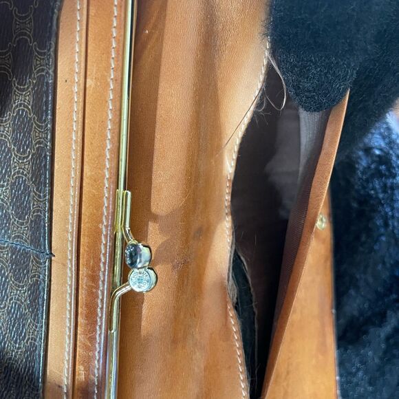 Celine Brown Wallet with Designer Pattern and Bold Accent - Picture 8 of 12